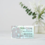 Zen Massage Business Cards Visitenkarte (Stehend Vorderseite)