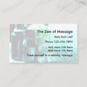Zen Massage Business Cards Visitenkarte (Vorderseite)