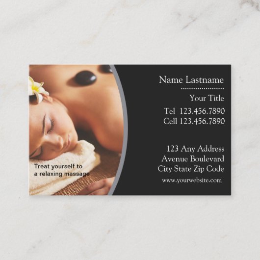 Zen Massage Designer Visitenkarte (Vorderseite)