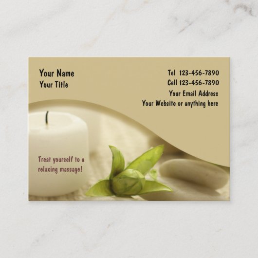 Zen-Massage-Entwurf Visitenkarte (Vorderseite)