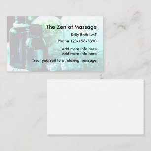 Zen-Massage-Geschäftskarten Visitenkarte