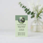 Zen Massage Nature Theme Business Cards Visitenkarte (Stehend Vorderseite)