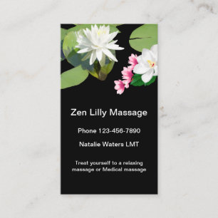 Zen-Massage-Thema Visitenkarte
