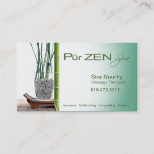 Zen-Massage-Therapeut-Wellness-Centerschablone Visitenkarte