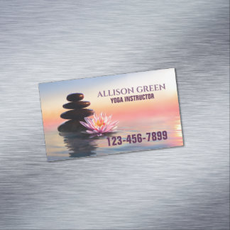 Zen Massage Therapie Meditation Yoga Instructor Magnetische Visitenkarte