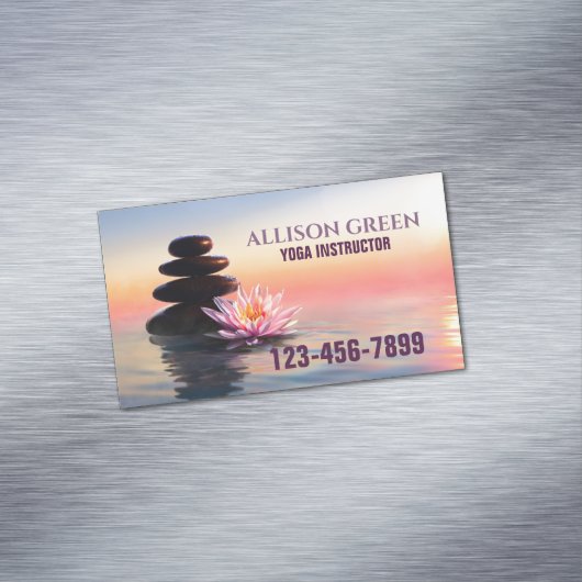 Zen Massage Therapie Meditation Yoga Instructor Magnetische Visitenkarte (Beispiel)