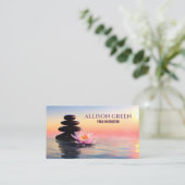 Zen Massage Therapie Meditation Yoga Instructor Visitenkarte (Stehend Vorderseite)