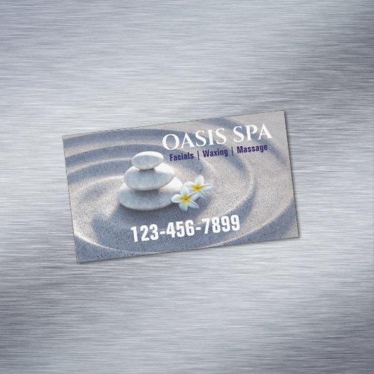 Zen Massage Therapie Yoga Meditation Schönheit WEL Magnetische Visitenkarte (Beispiel)