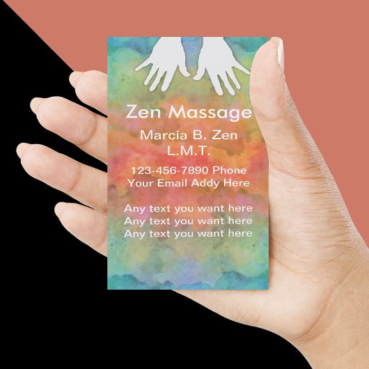 Zen-Massage Visitenkarte