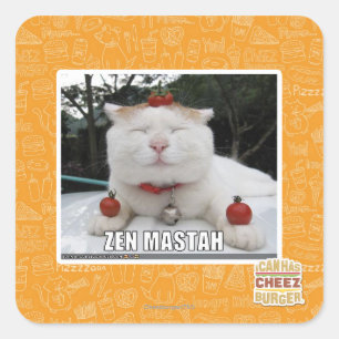 Zen Mastah Quadratischer Aufkleber