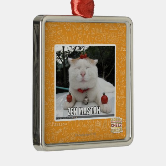 Zen Mastah Silbernes Ornament (Rechts)