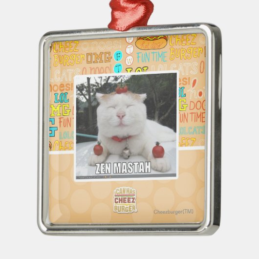 Zen Mastah Silbernes Ornament (Links)