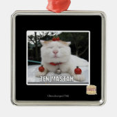 Zen Mastah Silbernes Ornament (Vorne)