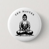 Zen Master - Buddha Meditation Button (Vorderseite)