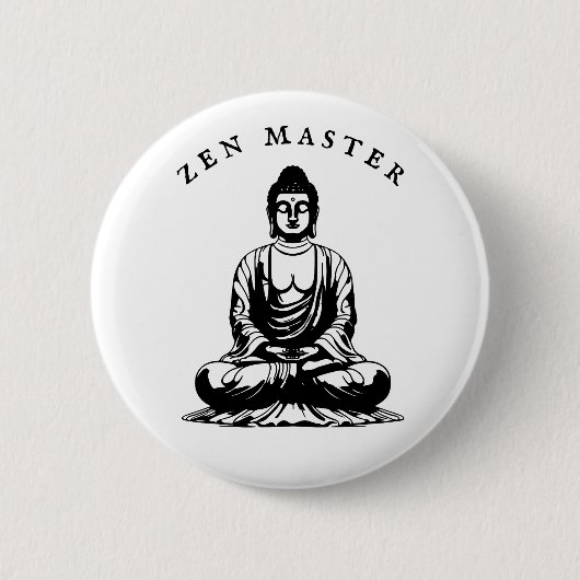 Zen Master - Buddha Meditation Button (Vorderseite)