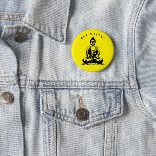Zen Master - Buddha Meditation Gelb Button (Beispiel)