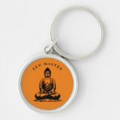 Zen Master - Buddha Meditation Orange Schlüsselanhänger (Vorne)