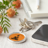 Zen Master - Buddha Meditation Orange Schlüsselanhänger (Seite)