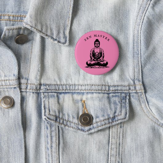 Zen Master - Buddha Meditation Rosa Button (Beispiel)