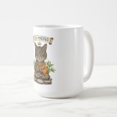 Zen Master Cat Funny Chill Gray Tabby Cat Gift  Kaffeetasse (VorderseiteRechts)