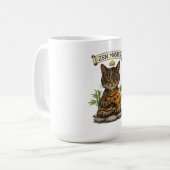 Zen Master Cat Funny Chill Gray Tabby Cat Gift  Kaffeetasse (Vorderseite Links)