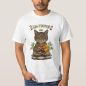 Zen Master Cat Funny Chill Gray Tabby Cat Gift  T-Shirt (Vorderseite)