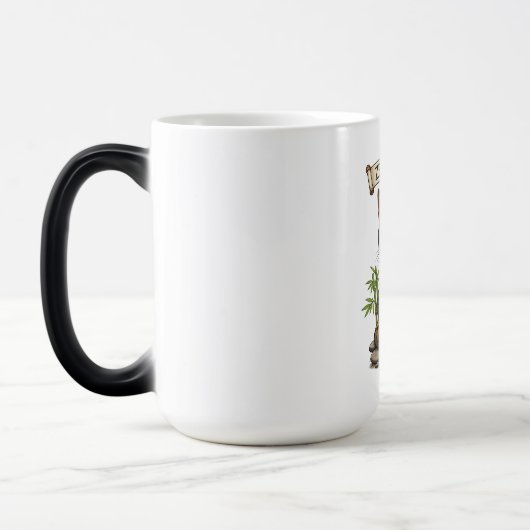 Zen Master Cat Funny Chill Gray Tabby Cat Gift  Verwandlungstasse (Links)