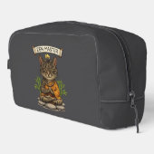 Zen Master Cat Funny Chill Gray Tabby Cat Gift  Waschbeutel (Rechte Ecke)