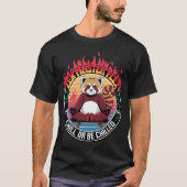 Zen Master Flex Red Panda Chill Skate Design T-Shirt (Vorderseite)