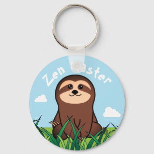 "Zen Master" kawaii Sloth Schlüsselanhänger