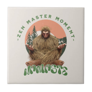 Zen Master Moment Namaste - Bigfoot Maditation Fliese