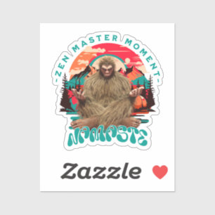 Zen Master Moment - Namaste Funny Bigfoot Aufkleber
