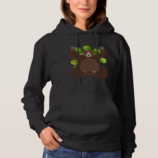 Zen Meditating Bear Forest  Loving Kindness Medita Hoodie (Vorderseite)