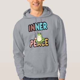 Zen Meditating Frog Inner Peace Hoodie 
