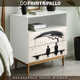 Zen Meditation auf einem Baum, unser Leben - Seidenpapier