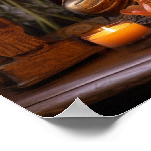 Zen-Meditation Buddha 1 Poster (Ecke)