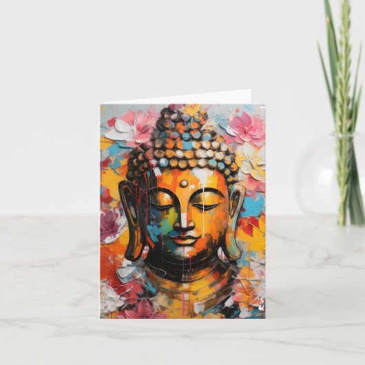 Zen Meditation Buddha Art Karte (Vorderseite)
