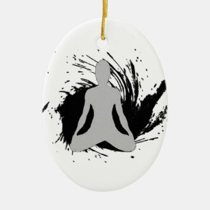 Zen-Meditation Keramikornament