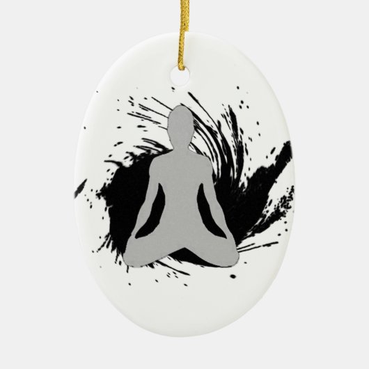 Zen-Meditation Keramikornament (Vorne)