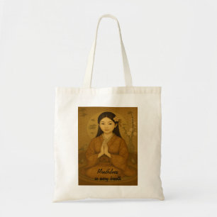 Zen Meditation Kunst Mindfulness Yoga Braun Custom Tragetasche