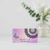 *~* Zen Meditation Schmetterling Reiki Mandala Visitenkarte (Stehend Vorderseite)