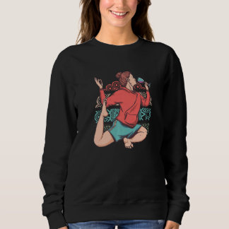 Zen-Meditation Yoga Eka Pada Rajakapotasana Wein O Sweatshirt