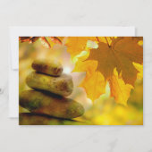 Zen-Meditationsteine und Ahornmassage-Blätter Einladung (Vorderseite)