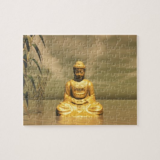 Zen meditierender Buddha Puzzle (Horizontal)
