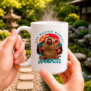 Zen-Meister-Moment Bigfoot-Meditation Retro-Art Kaffeetasse