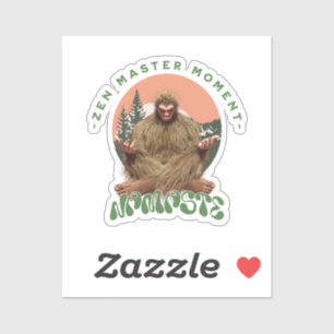 Zen-Meister-Moment Namaste - Bigfoot-Meditation Aufkleber