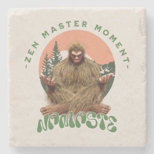 Zen-Meister-Moment Namaste - Bigfoot-Meditation Steinuntersetzer