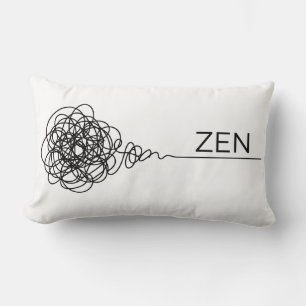 Zen Minimalist Mental Health Kritzelei Lendenkissen