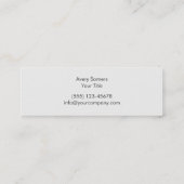 Zen Minimalistisch gestreifte Imitate Beige Leinen Mini Visitenkarte (Rückseite)