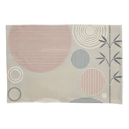 Zen Minimalistisch Pillowcase - Asiatische Eleganz Kissenbezug (Vorderseite)